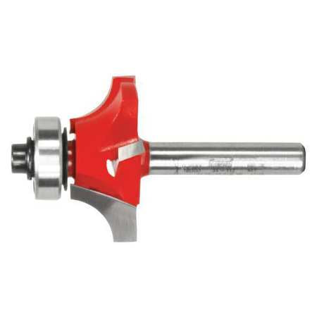 Roundover Router Bit,1-1/4" Cutting Dia.