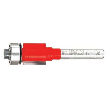 Flush Trim Router Bit,1/4" Shank Dia. (1