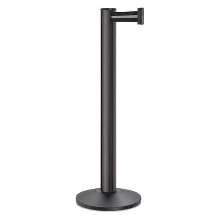 Barrier Post,steel,black Wrinkle (1 Unit