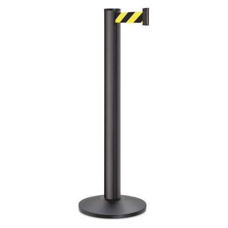 Barrier Post,steel,black Wrinkle (1 Unit