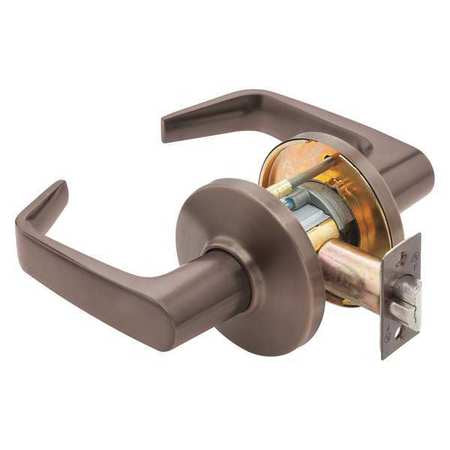 Door Lever Lockset,2-3/4" Strike Dim (1