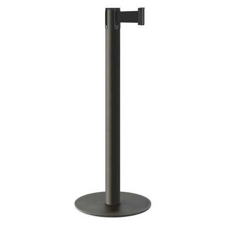 Barrier Post,steel,black Wrinkle (1 Unit