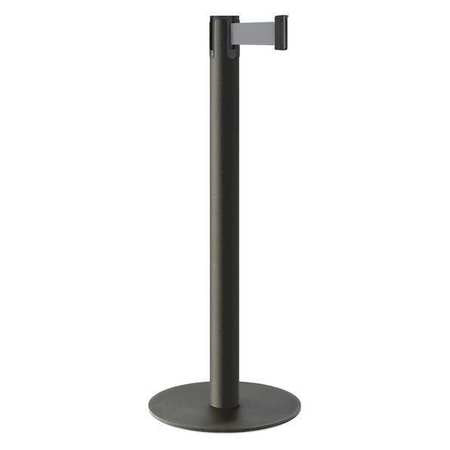 Barrier Post,steel,black Wrinkle (1 Unit