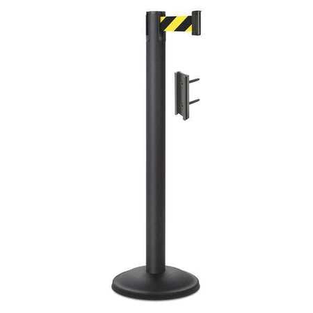 Barrier Post,steel,black Wrinkle (1 Unit