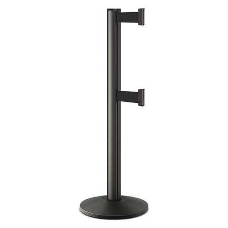 Barrier Post,steel,black Wrinkle (1 Unit