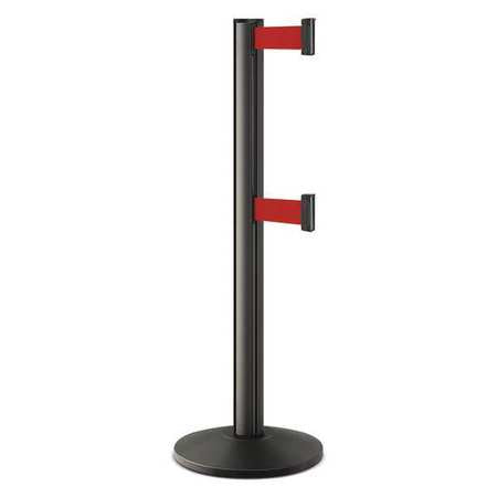 Barrier Post,steel,black Wrinkle (1 Unit