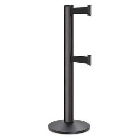 Barrier Post,steel,black Wrinkle (1 Unit