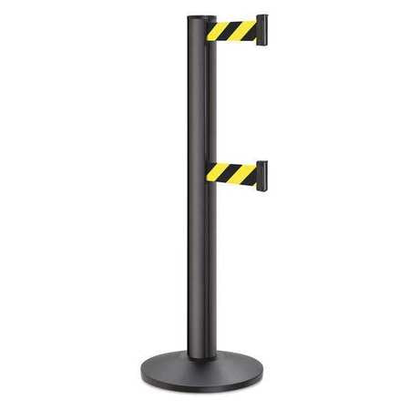 Barrier Post,steel,black Wrinkle (1 Unit