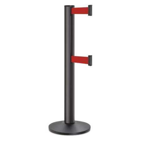 Barrier Post,steel,black Wrinkle (1 Unit