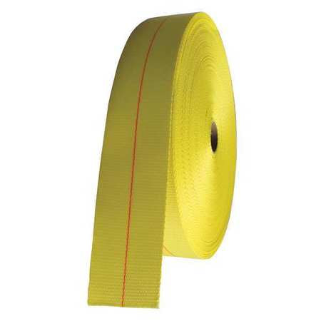 Bulk Webbing,yellow,50 Ft. L,2" W (1 Uni