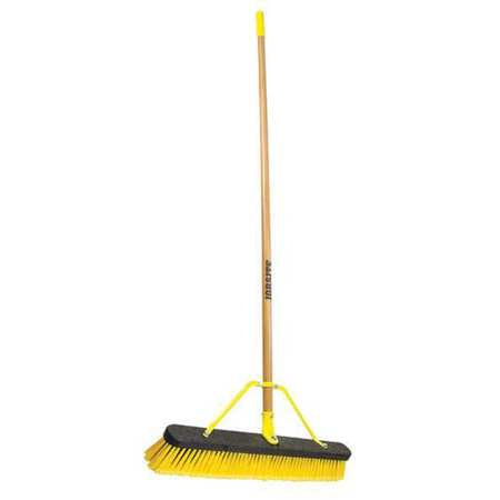 Push Broom,head And Handle,24",yellow (1