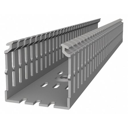 Wiring Duct,wide Slot Wall,gray,6 Ft. L