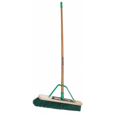 Push Broom,head And Handle,24",green (1