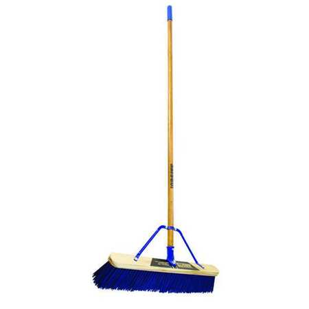 Push Broom,head And Handle,24",blue (1 U