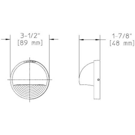 Led Deck Light,12vac,3-1/2" H,2w,3000k (