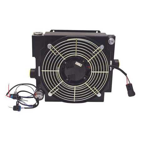 Forced Air Oil Cooler,10 To 50 Gpm,12vdc