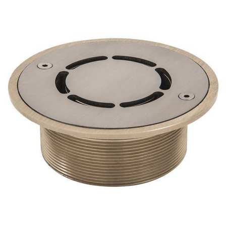 Floor Drain Grate,round,no Hub,2-1/4" H