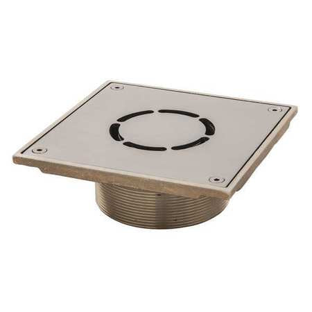 Floor Drain Grate,square,no Hub,2-1/4" H