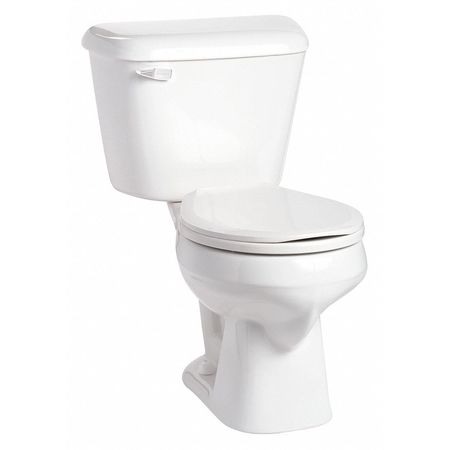 Tank Toilet,white,round Bowl,two Piece (