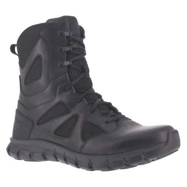 Boots, 12, W, Black, Plain, PR