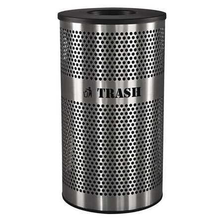 Trash Receptacle,33gal.,stainless Steel