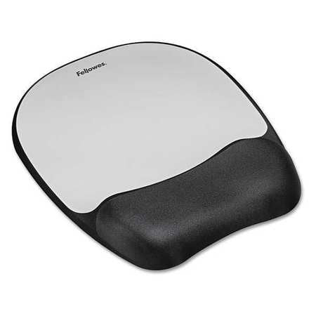 Memory Foam Mouse Pad,7x9",black/silver