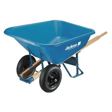 Poly Wheelbarrow,dual Wheels,10cu. Ft. (