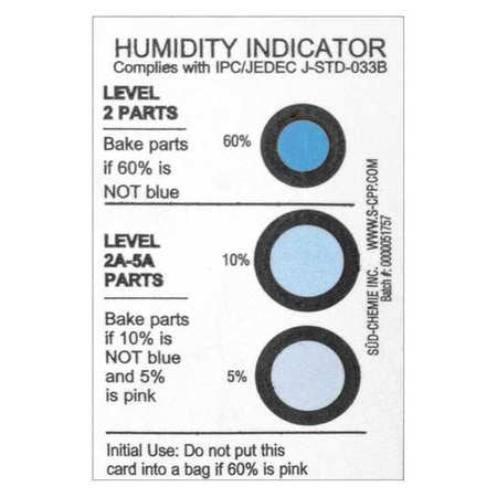 Humidity Indicator Card,5-10-60,pk125 (1