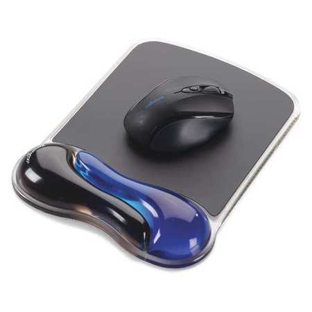 Mouse Pad Wrist Rest,blue,duo Gel (1 Uni