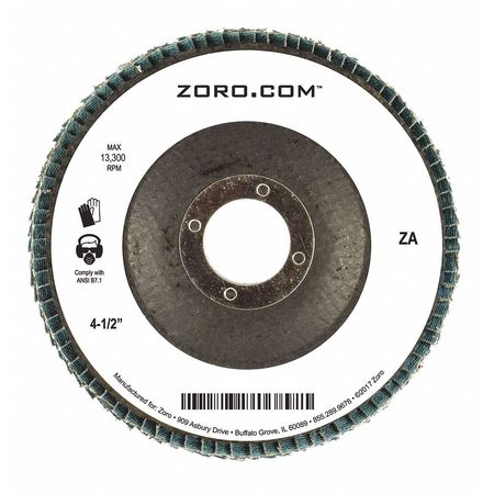 Flap Disc,zirc T27,4-1/2"x7/8",80grit (1