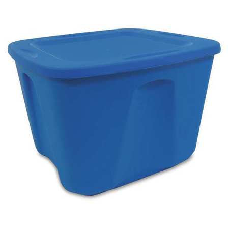 Homz Storage Tote,18 Gal.,blue,pk 4 (1 U