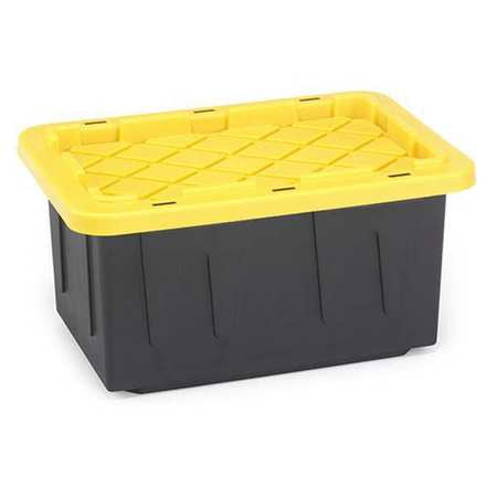 Durabilt,tote,black N Yellow,15gal.,pk2