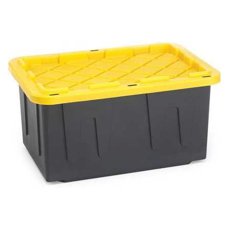 Durabilt,tote,black N Yellow,27gal.,pk2