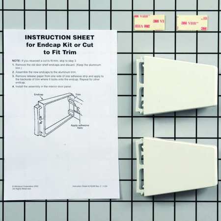 Door End Cap,white (3 Units In Ea)