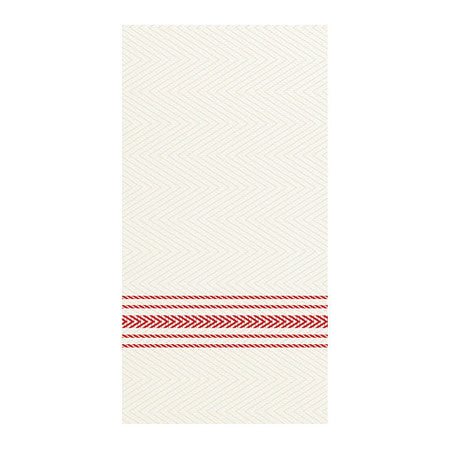 White/red Dinner Napkin,1/8 Fold,pk100 (