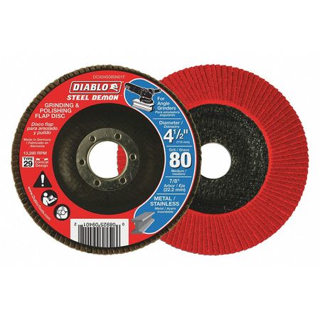 Grinding/polishing Flap Disc,4-1/2",80g