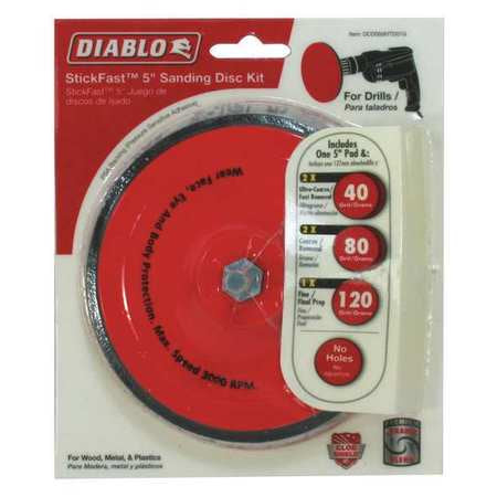 Sanding Disc Kit,5" (5 Units In Ea)