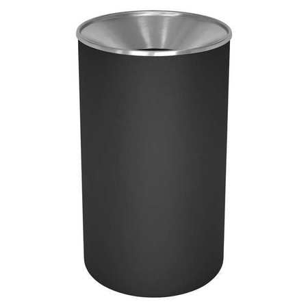 Receptacle,steel,33 Gal.,black Texture (