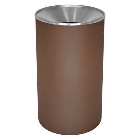 Receptacle,steel,33 Gal.,brown Texture (