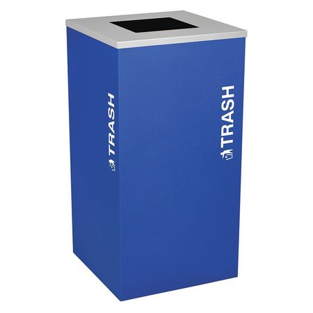 Square Bin,trash,steel,24 Gal.,royal (1