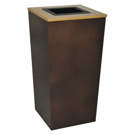 Trash,steel,34 Gal.,hammered Copper (1 U