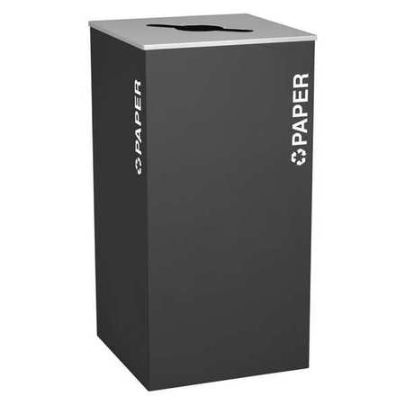 Square Bin,paper,steel,36 Gal.,black (1