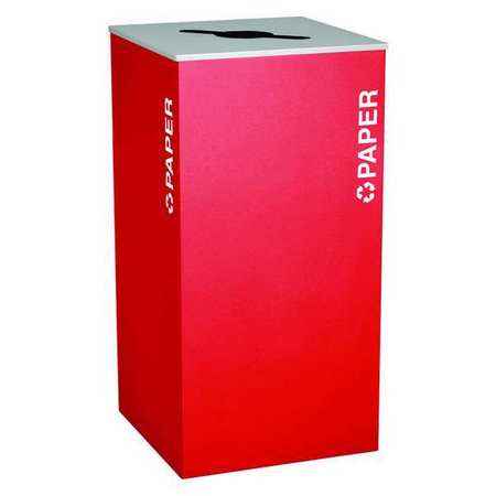 Square Bin,paper,steel,36 Gal.,ruby (1 U