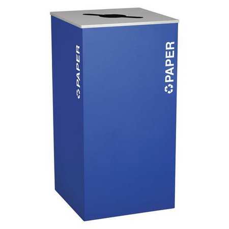 Square Bin,paper,steel,36 Gal.,royal (1