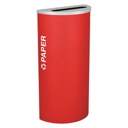 Half Round Bin,paper,steel,8 Gal.,ruby (