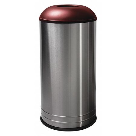 Recycling Receptacle,18 Gal.,ss,burgundy