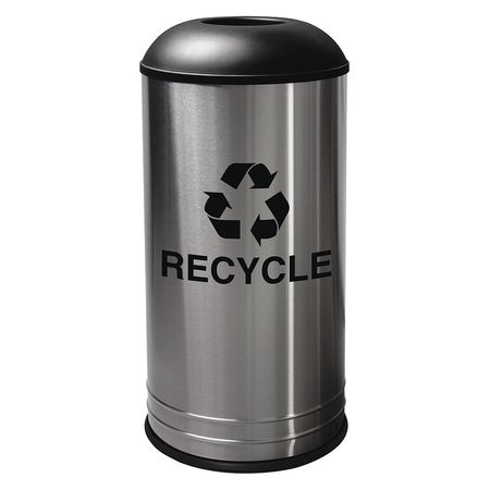 Receptacle,recycle,steel,40 Gal.,blue (1