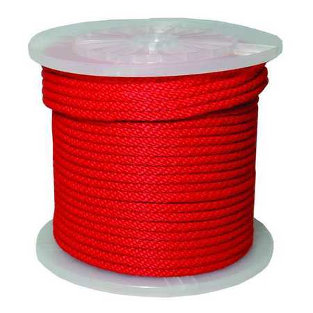 Braided Rope Spool,red,3/8 In. X 500 Ft.