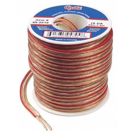 Speaker Wire,18 Ga,100 Ft. Spool (1 Unit