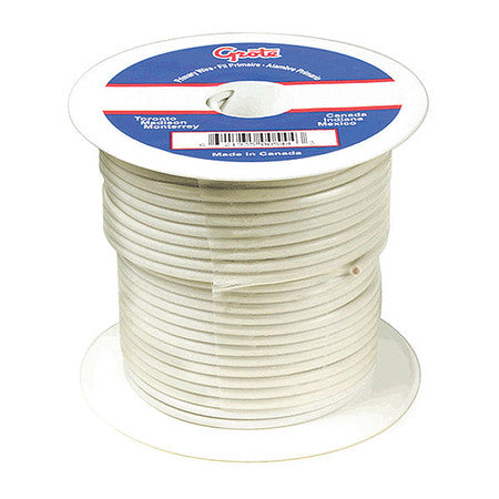 Primary Wire,10 Gauge,white,100 Ft.spool